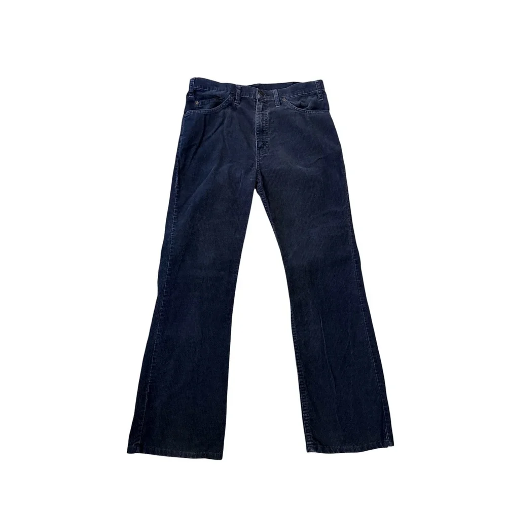 Gap Pioneer‎ Corduroy Pants Mens 34 Navy Blue Good Vintage Straight Leg 70s-80s